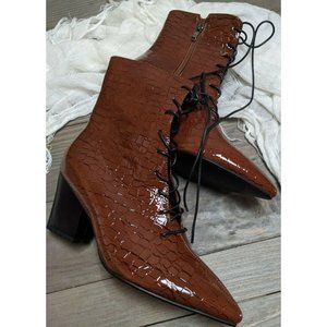 Women's Boots 10 Butiti Lace Up Boots Crocodile Ne